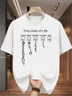Men's The Lines of Life Short Sleeve T-Shirt Breathable Casual Outdoor Tee