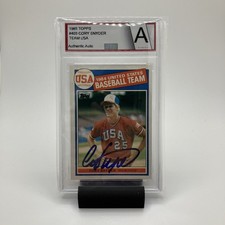 1985 Topps - CORY SNYDER - Hand Signed Autograph Rookie Card - TEAM USA. rookie card picture