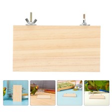 3 Pcs Bird Platform Cage Accessories Climbing Perch Parrot Stand Wood