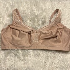 Glamorise 48D Bra Tan MagicLift Seamless Wireless Back Closure 1007