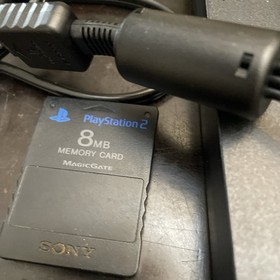 PLAYSTATION 2 SLIM CONSOLE TESTED WORKING With Cables And 8 Mb Memory Card