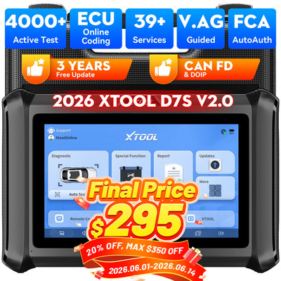 2026 XTOOL D7S V2.0 Bidirectional Car Diagnostic Scanner Tool Key Coding Program
