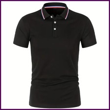 2025 Hot Sale Men's Summer Casual Breathable Comfortable Polo Shirt Men's Solid
