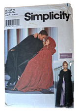 Simplicity 9452 sewing pattern Men's Ladies Teens Cape with Hood Sizes SML UNCUT