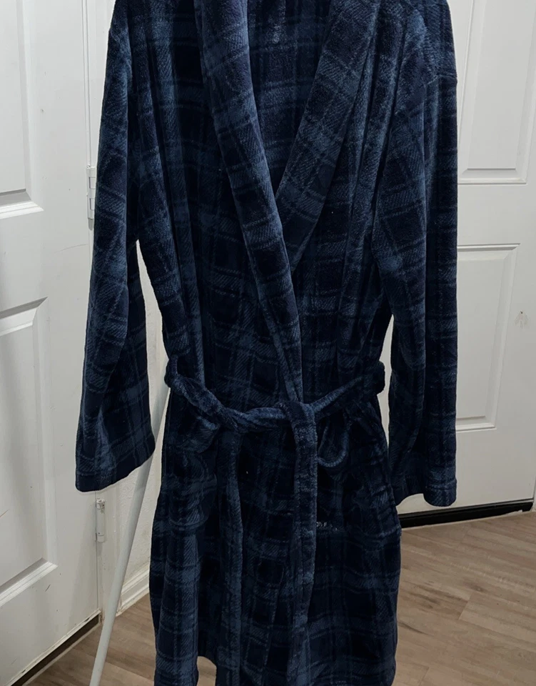 Bata a Cuadros de Poliéster Polar Calvin Klein con BOLSILLOS PARA CINTURÓN Talla L/XL Foto 2 de 4