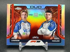 2025 Topps Chrome F1 #169 Hadjar Lawson Rookies DUO RC Silver Refractor
