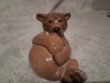 Royal Copenhagen Curled Up Brown Bear Vintage Piece