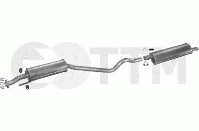 Échappement Opel Astra F 1.7 D silencieux de rechange pour éliminer le bruit moteur