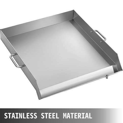 Plaque de Cuisson en INOX 18"x16" Poêle Barbecue Plancha INOX Pizza Gril - Foto 2 di 12