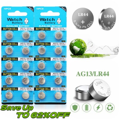 Batterie A Bottone Alcaline AG13/LR44/SR44 - Confezione Da - Foto 2