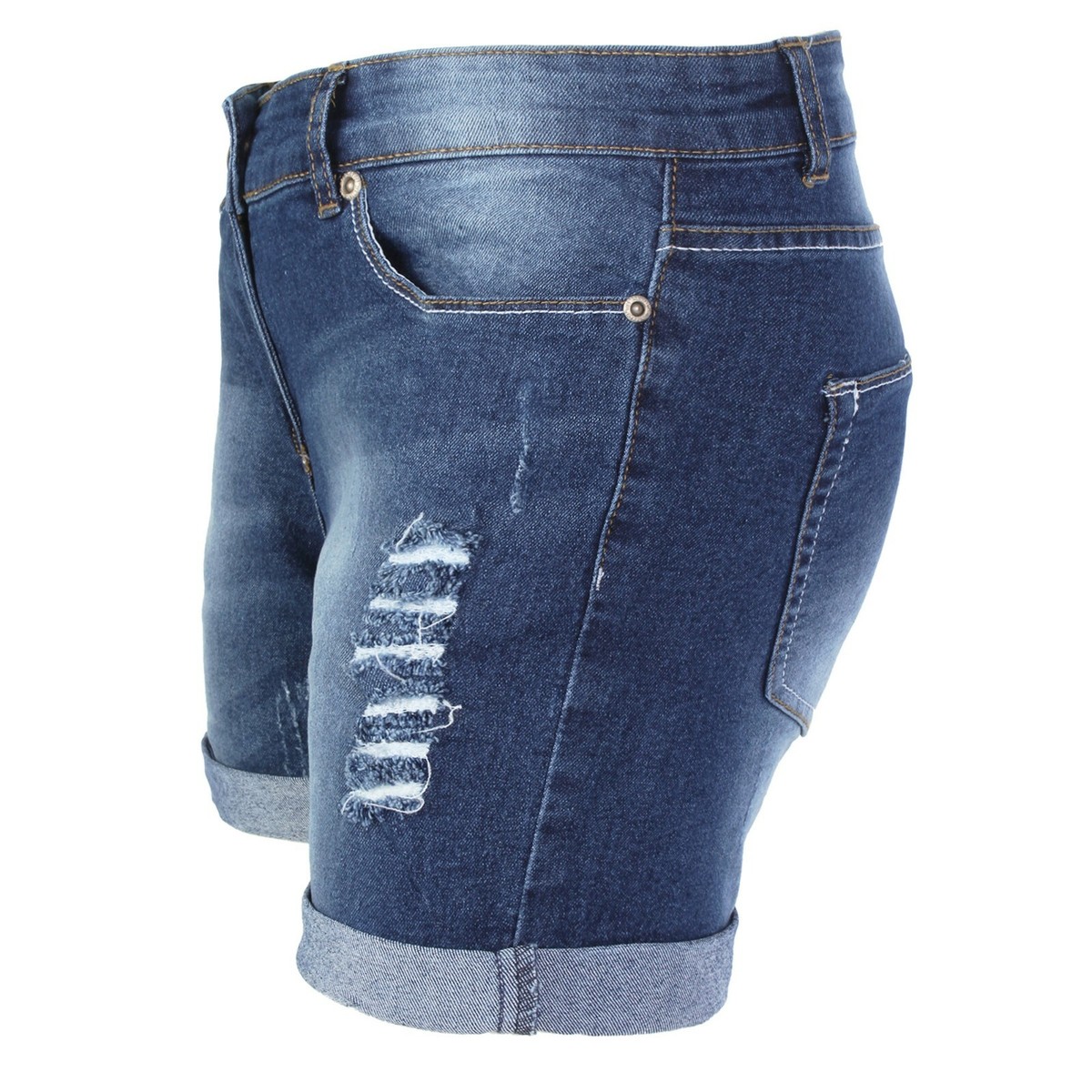 Crazy Age Damen Bermuda Shorts - High Waist Jeans-Shorts Für Den Sommer