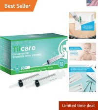 60ml Catheter Tip Syringe with Covers 50 Pack by - Sterile Plastic Medicine F...