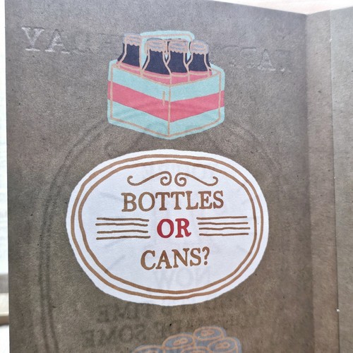 American Greetings Birthday Card 21st Twenty One Drinking Brown Gold Funny - Picture 6 of 14