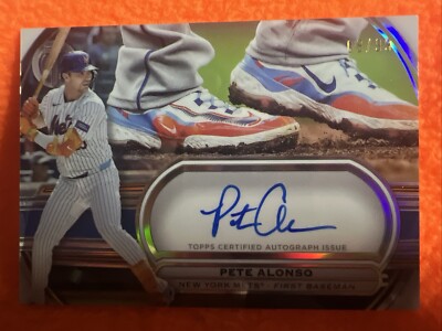 PETE ALONSO 2025 TOPPS TRIBUTE BASEBALL TRIBUTE TO CLEATS AUTO /99 #TTC-PA METS