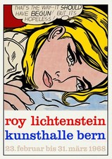 Roy Lichtenstein - Plakat -  Kunsthalle Bern, 1968,  128 x 90,5 cm