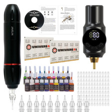 Wireless Tattoo Pen Kit Portable Javelin Machine FREEDOM Set GUN 20 Ink RCA