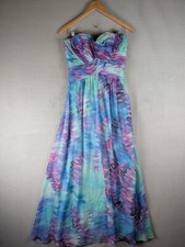 JS Boutique Dress formal strapless size 6 blue