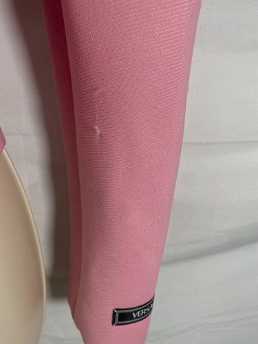 Versace Women's Pink Double Techno Cavalry Twill Crop Jacket Coat Size 38 - Picture 5 of 7