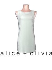Alice + Olivia Silk Dress XS. Light Mint Green Color. Beautiful Detail On Back