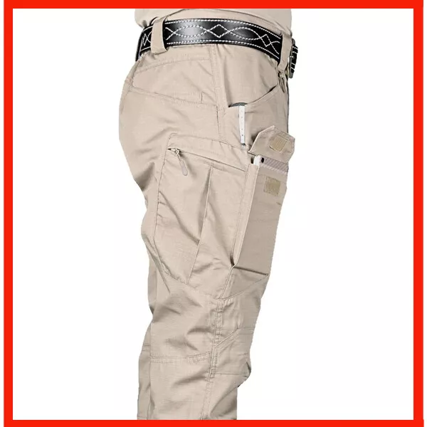 Pantalones De Trabajo Para Hombre Múltiples Bolsillos Militares Viajes eBay