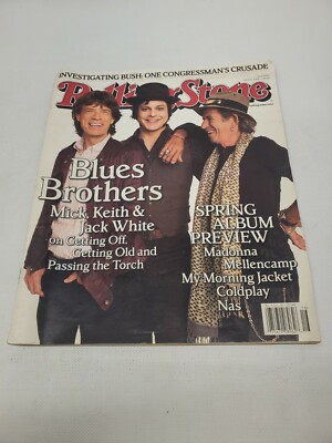 Rolling Stone Magazine Issue 1050 April 17th 2008 Jagger Richards Jack White 