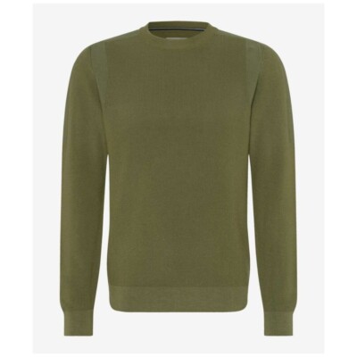 Brax Men's Knit Sweater Style Roy Green 212007 70121900 38