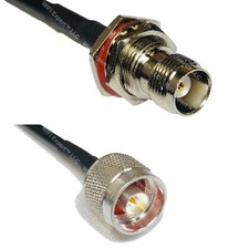 RFC240UF TNC FEMALE BULKHEAD to N MALE RF Cable FAST-SHIP LOT