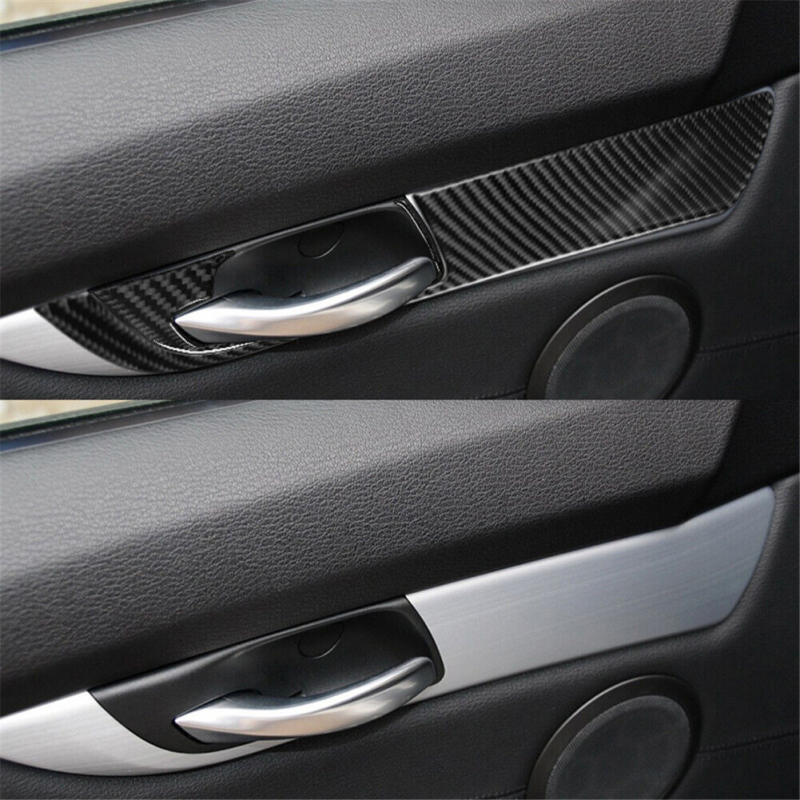 4Pcs For BMW Z4 E89 20092016 Carbon Fiber Interior Door Handle Panel