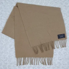 K496 CHRISTIAN DIOR Brown Wool Scarf Scarves Shawl 51" X 12"