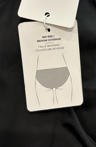 Lululemon Women’s Waterside Mid Rise Bikini Med Bottom Size Small Color Black