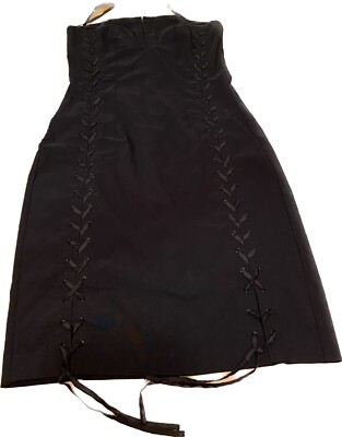 EXPRESS Women s Black Strapless Corset Dress Bodycon Stretch Size 5/6