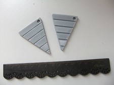 2 St&auml;rke Ma&szlig;e f&uuml;r Tatting Frivolite Silber Farbe &Ouml;ko Kunststoff NEU Anh&auml;nger