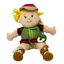 MANHATTAN TOY Learn To Dress Baby Stella Hiking Plush Doll Magnetic Pacifier EUC