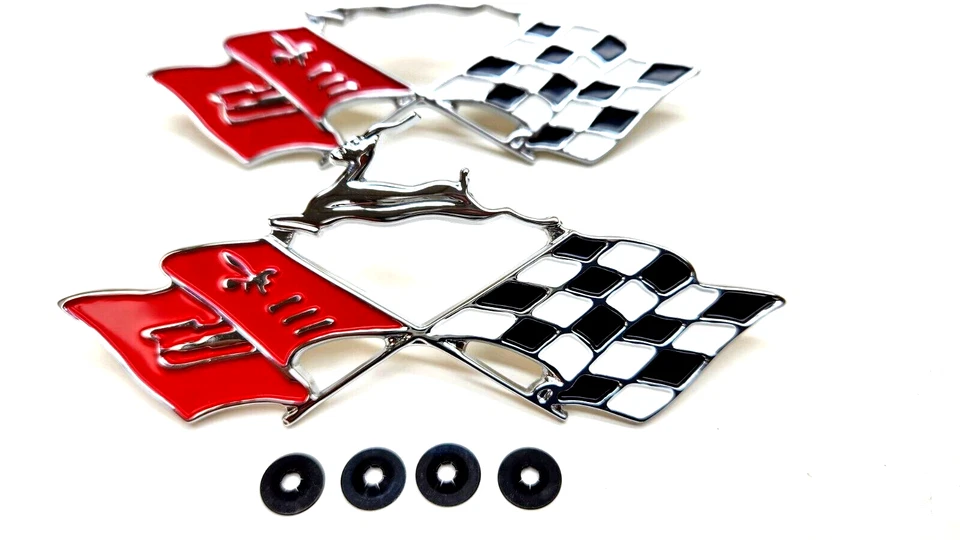 Bandeiras emblema quarto 1961 Chevrolet Impala SS 61 1994 1995 1996 Impala SS - Imagem 2 de 4