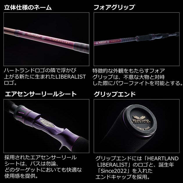 HEARTLAND LIBERALIST 763M +RSBー23 Daiwa Heartland Liberalist 763M+RSB-23 (Baitcasting 3 Piece