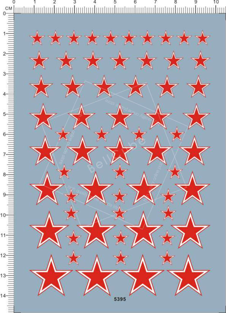 1/35 1/48 1/72 Russia Soviet Union Star Roundel Marking Model Decal 5395 10x14cm