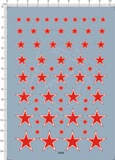 1/35 1/48 1/72 Russia Soviet Union Star Roundel Marking Model Decal 5395 10x14cm