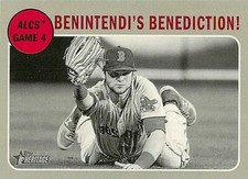 2019 Topps Heritage #201 Andrew Benintendi Playoff HL RED SOX