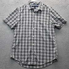 Tommy Hilfiger Casual Shirt Men Medium Multi Plaid Custom Fit Collar Button Down