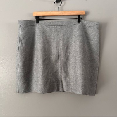 J. Crew 100% Wool Mini Skirt | Grey