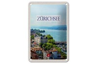 Blechschild Reise 12X18 Cm Schweiz ZüRichsee Wald Stadt Gebirge Schild