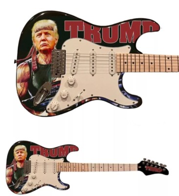 Donald Trump Custom Full Size Electric Guitar President USA MAGA Rambo