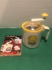Vintage Donvier Chillfast Ice Cream Maker Yellow With Manual