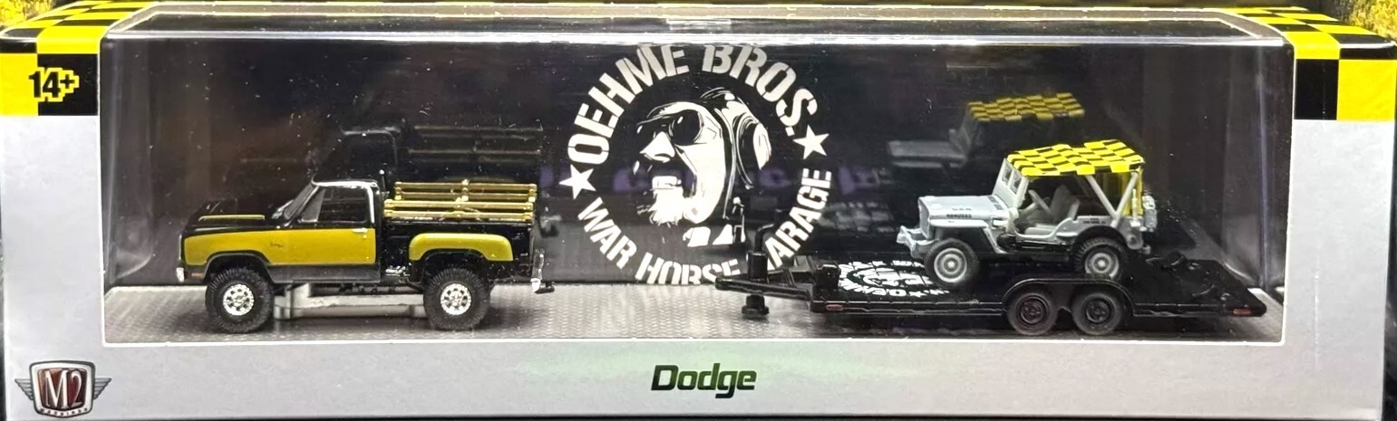 NEW 2025 M2 Machines OEHME *1978 DODGE CUSTOM 100 WARLOCK & 1944 JEEP MB* # R 81