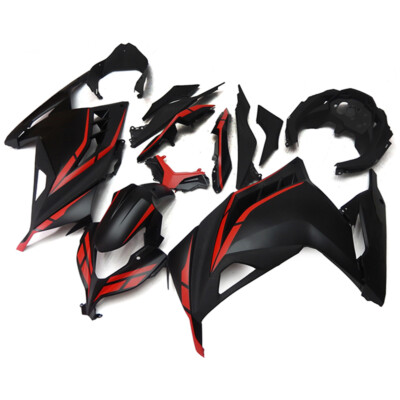 For Kawasaki Ninja 300 2013-2017 EX300 Matte Black Red Fairing Bodywork Plastic