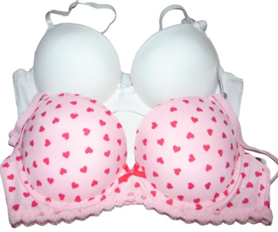~2 NWT Women's SPREE Under Wire Padded Push-Up Bras! Size 36C Super Cute FS:)~