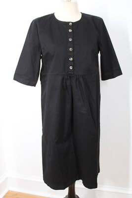 NWT Madeleine Studio 18 S Maternity Black Half Sleeve Shirt Dress
