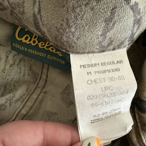 Cabela's Hunting Coveralls Mens Medium Brown Camouflage Pockets Trekking Outdoor - Picture 10 of 16