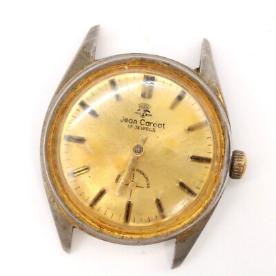 Vintage Jean Cardot 17 Jewels Quartz Gold Tone Bracelet Watch Retro Classic Jean Cardot Wristwatches | eBay main image 4