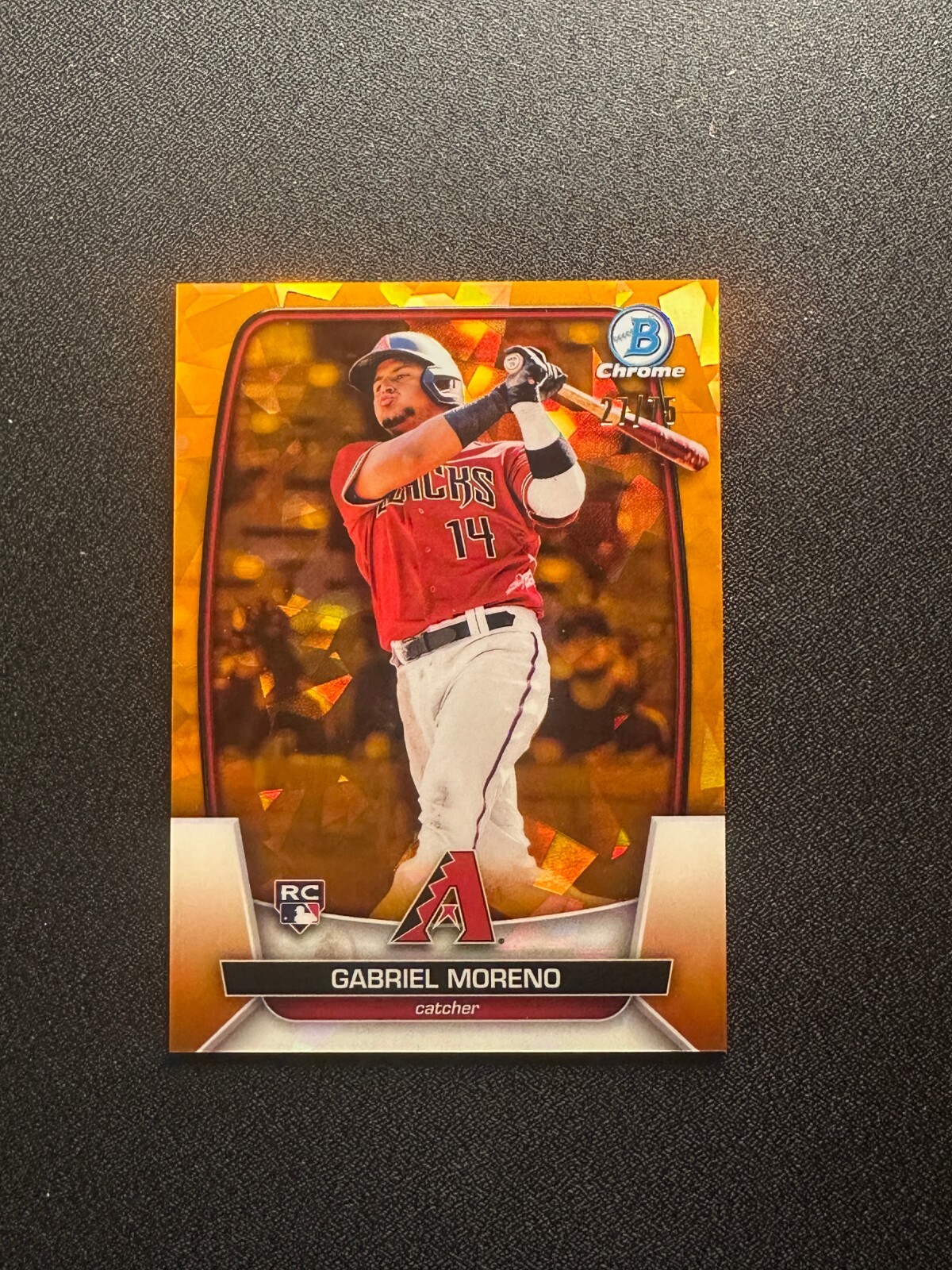 Gabriel Moreno 2023 Bowman Chrome Sapphire Rookie Orange Refractor /75 #59